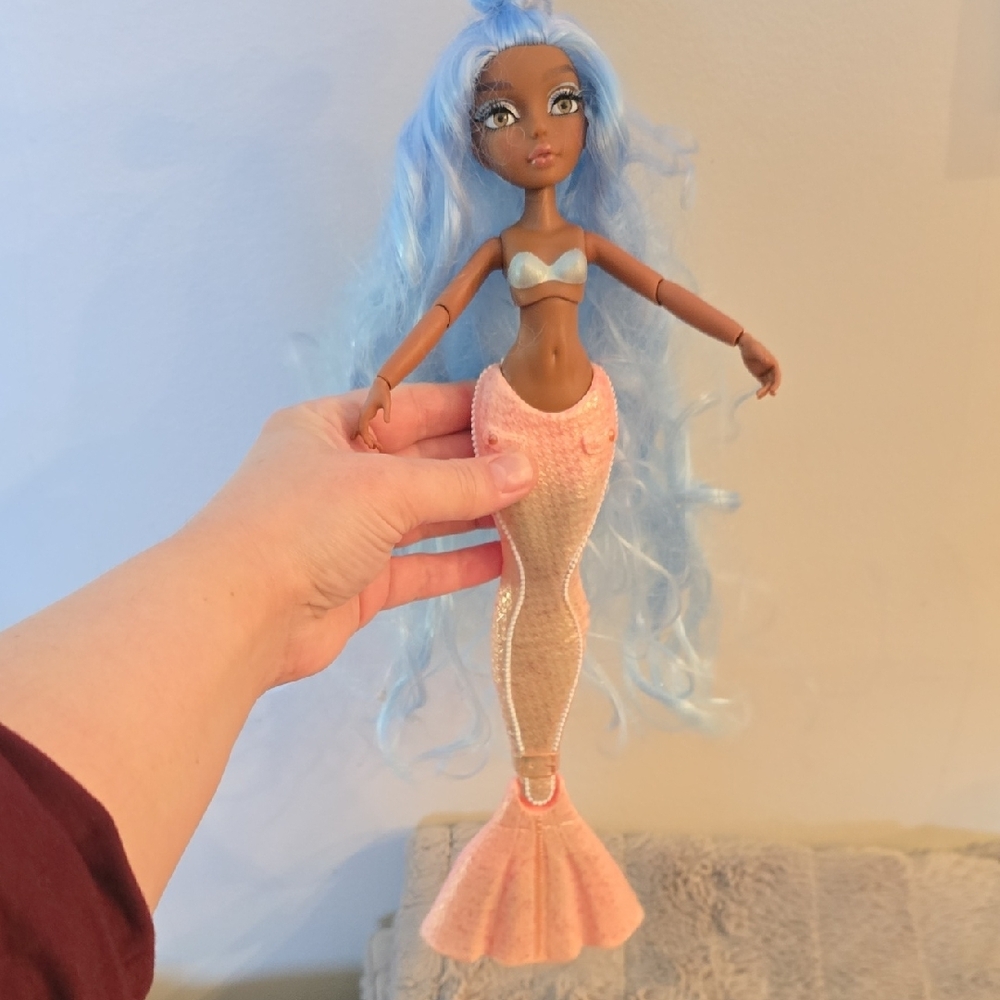 Barbie Mermaid Doll with Blue Hair and Pink Tail